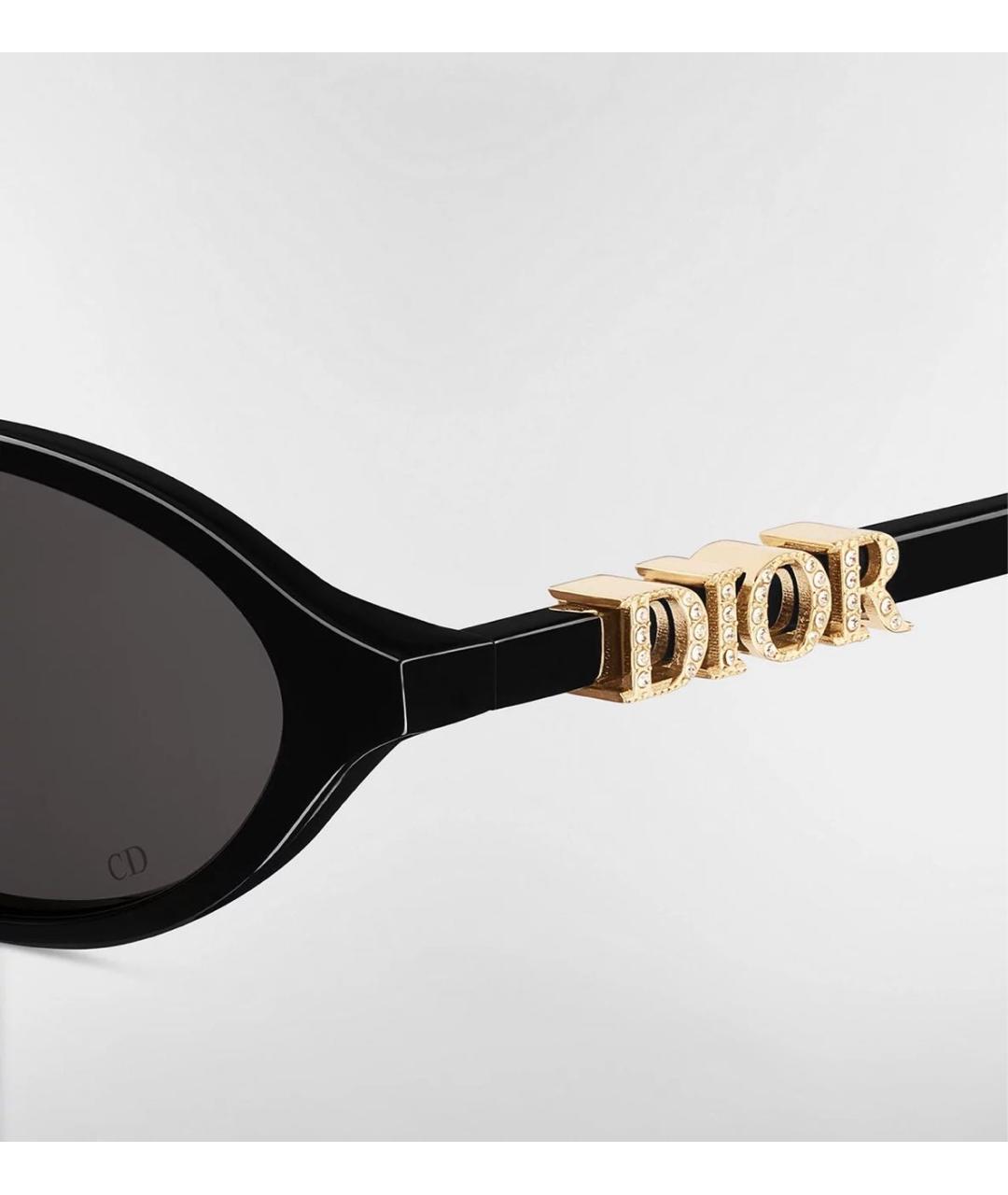 CHRISTIAN DIOR Черные пластиковые солнцезащитные очки, фото 3