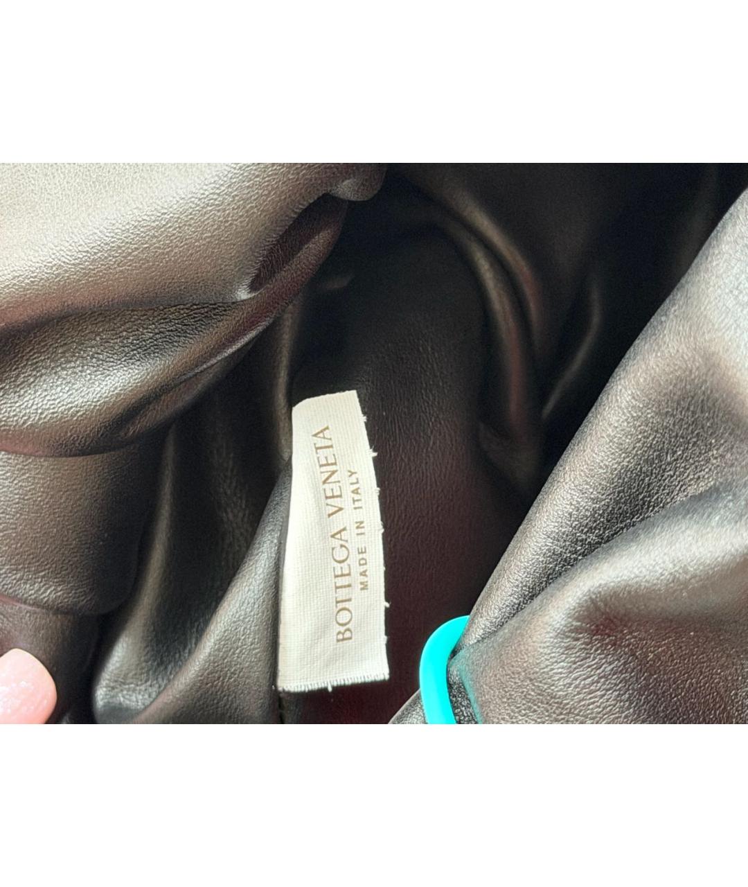 BOTTEGA VENETA Черная кожаная сумка с короткими ручками, фото 6