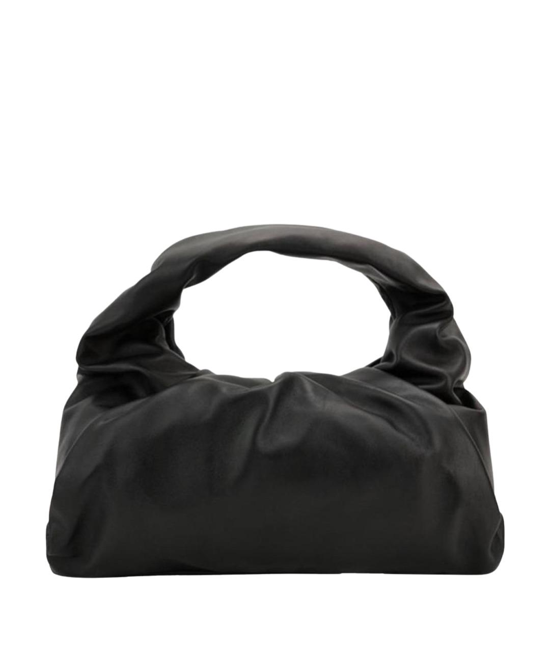 BOTTEGA VENETA Черная кожаная сумка с короткими ручками, фото 1