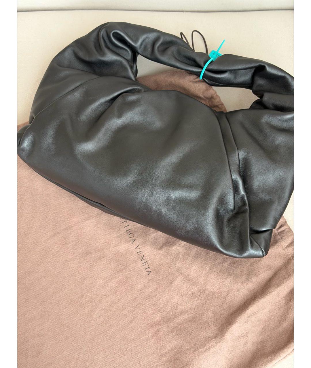 BOTTEGA VENETA Черная кожаная сумка с короткими ручками, фото 2