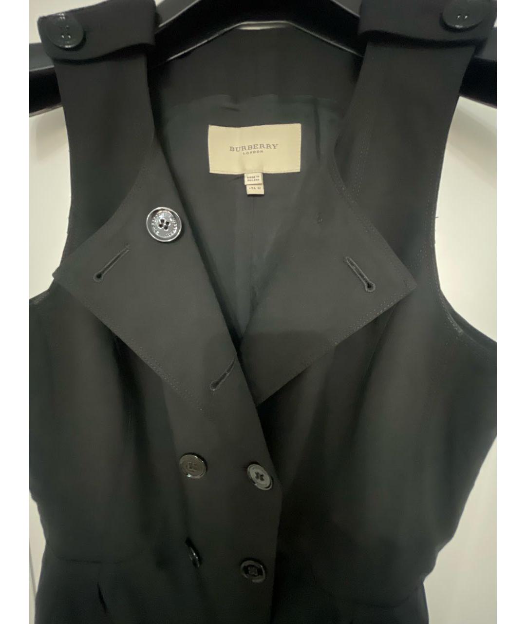 BURBERRY Черный ацетатный сарафан, фото 3