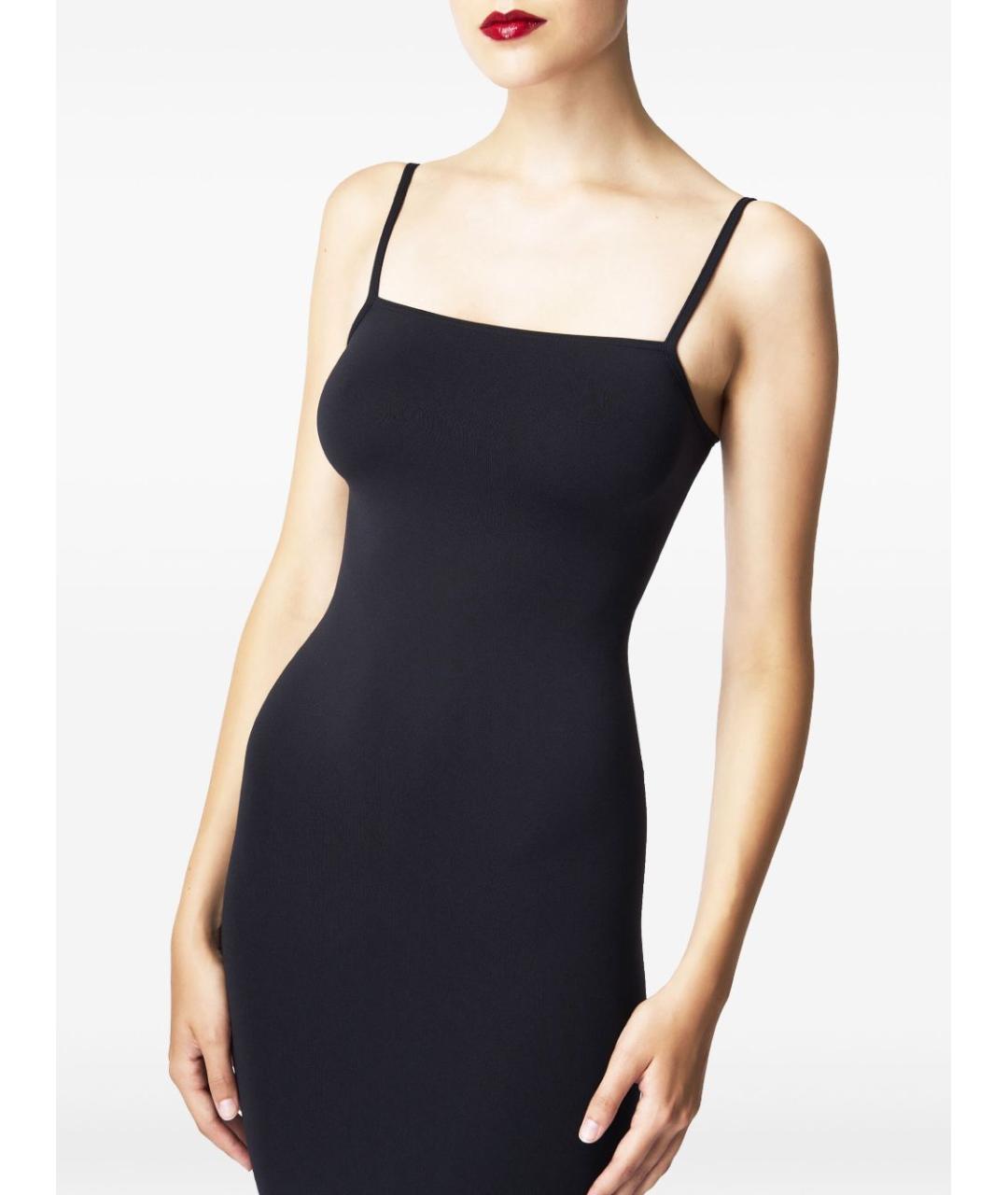 WOLFORD Черное полиамидовое повседневное платье, фото 4