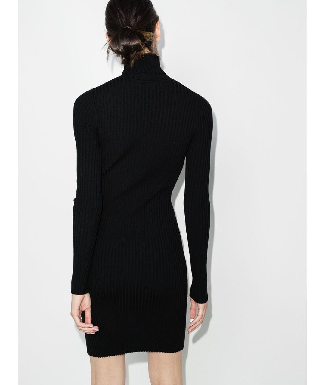 WOLFORD Черное шерстяное повседневное платье, фото 3