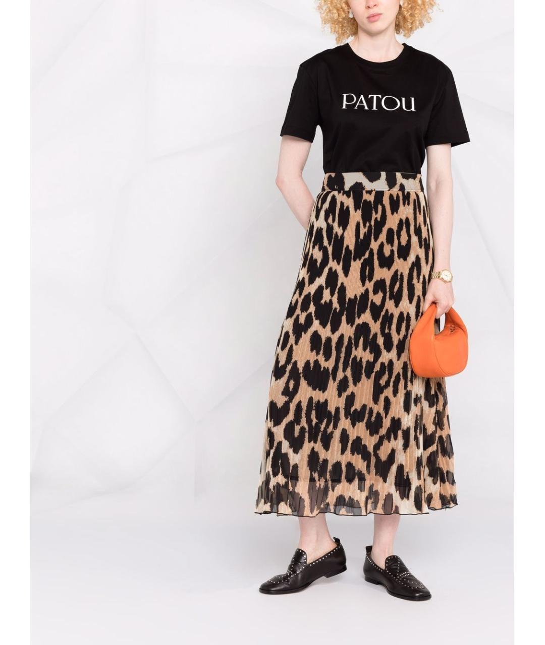 PATOU Черная хлопковая футболка, фото 2