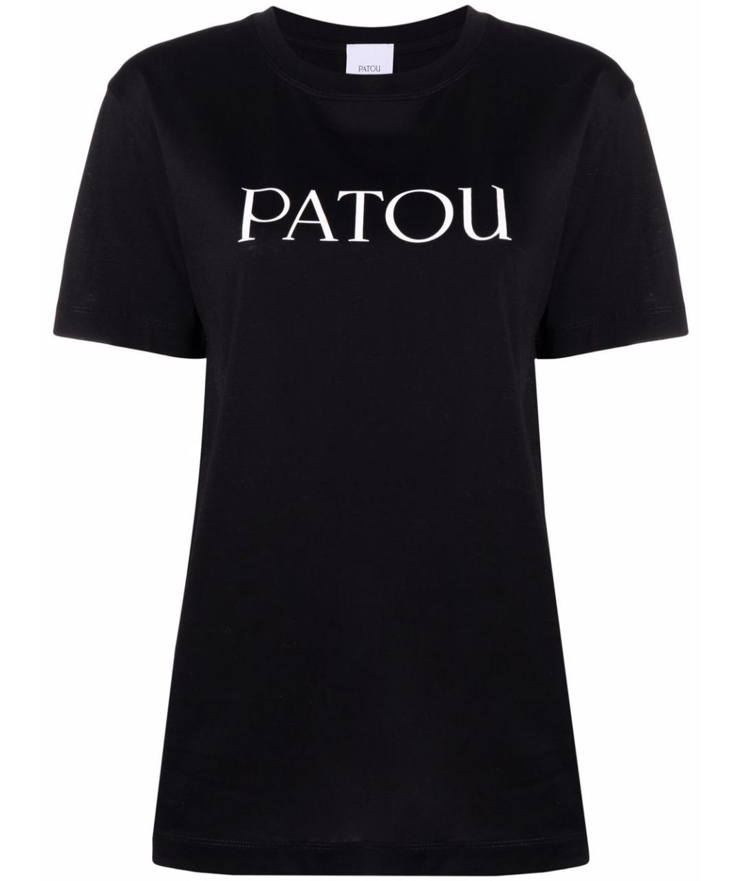 PATOU Черная хлопковая футболка, фото 1