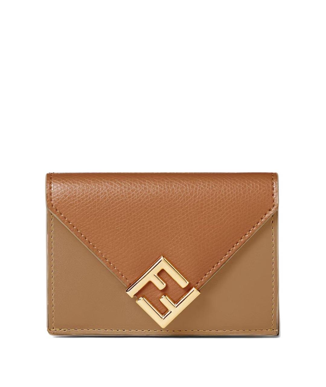 FENDI Бежевый кожаный кошелек, фото 1