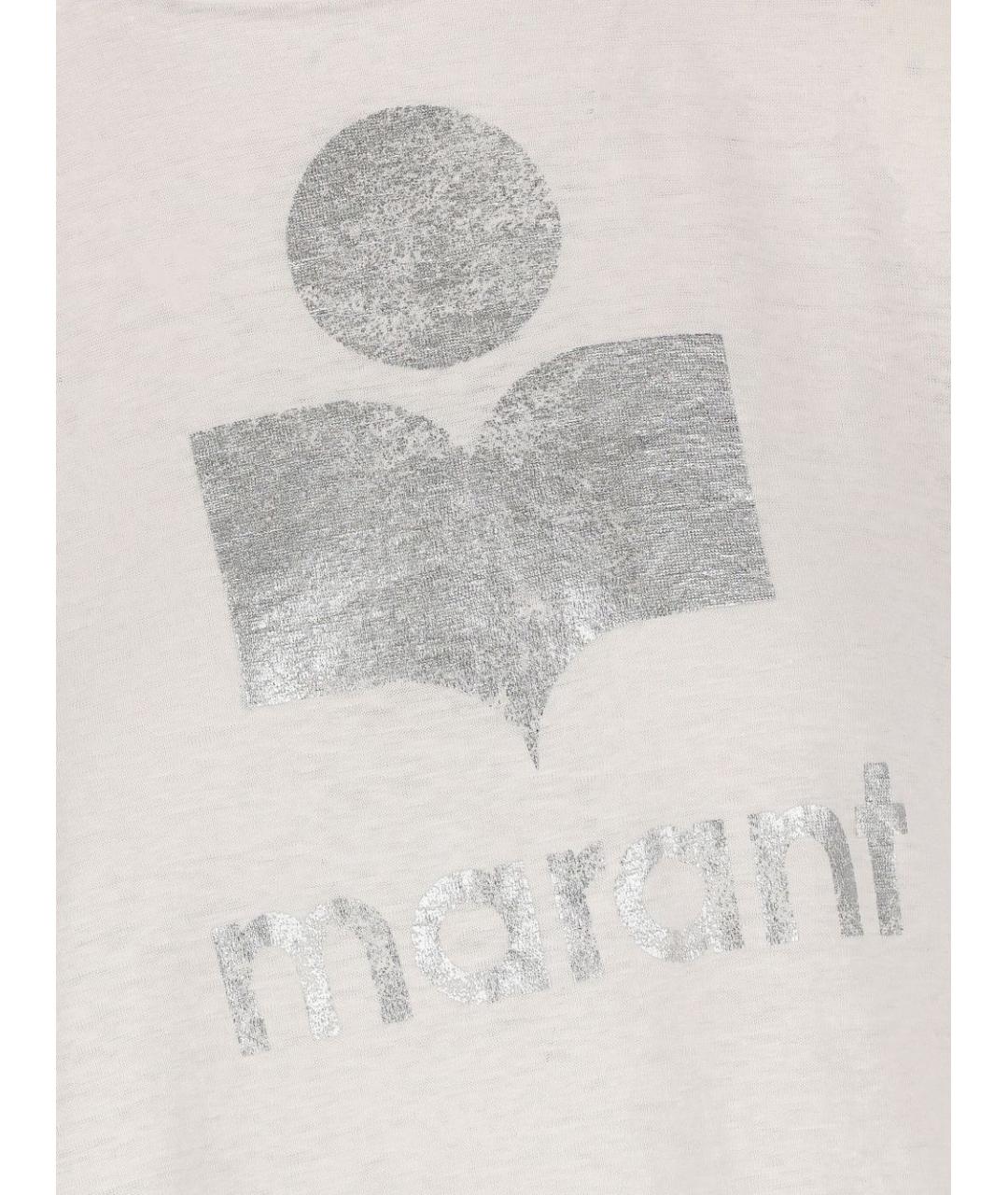 ISABEL MARANT Розовая льняная футболка, фото 3