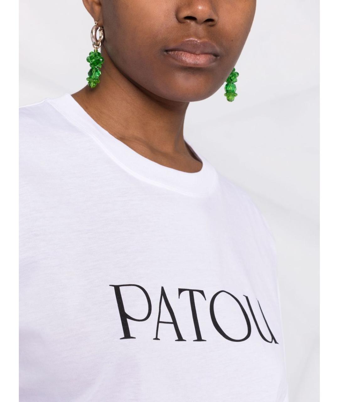 PATOU Белая хлопковая футболка, фото 4
