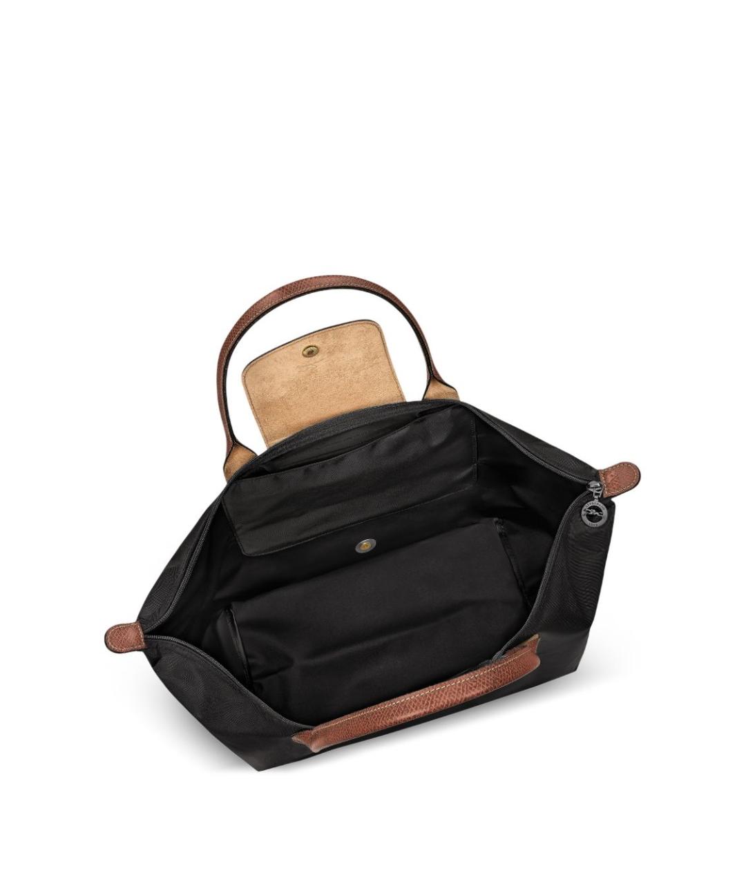 LONGCHAMP Черная синтетическая сумка тоут, фото 5