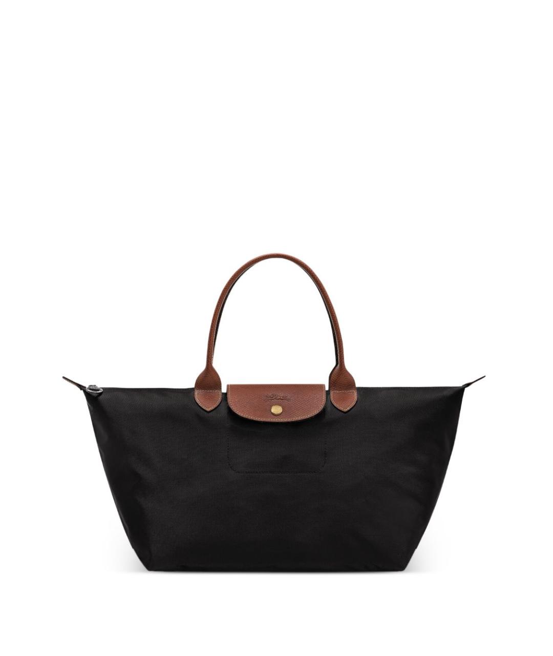 LONGCHAMP Черная синтетическая сумка тоут, фото 1