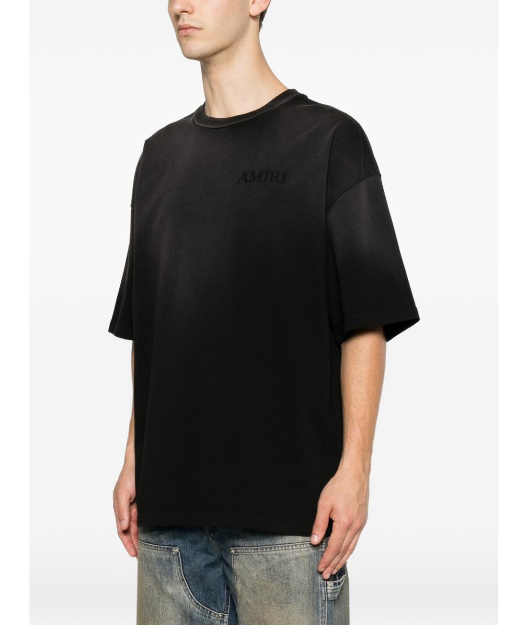 AMIRI Черная хлопковая футболка, фото 2