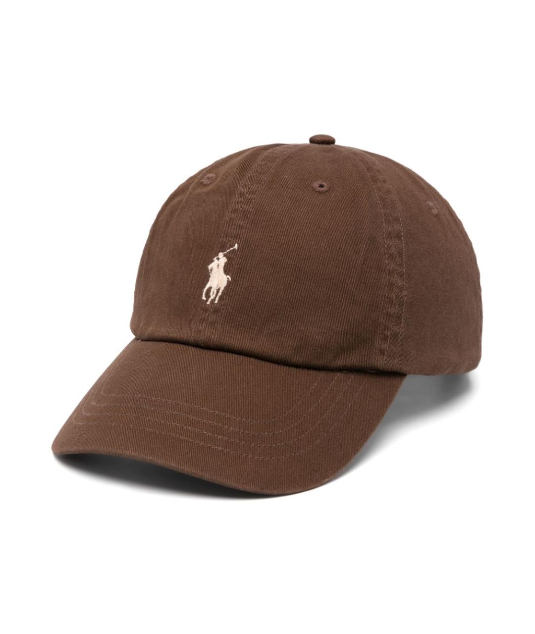 POLO RALPH LAUREN Коричневая хлопковая кепка, фото 1