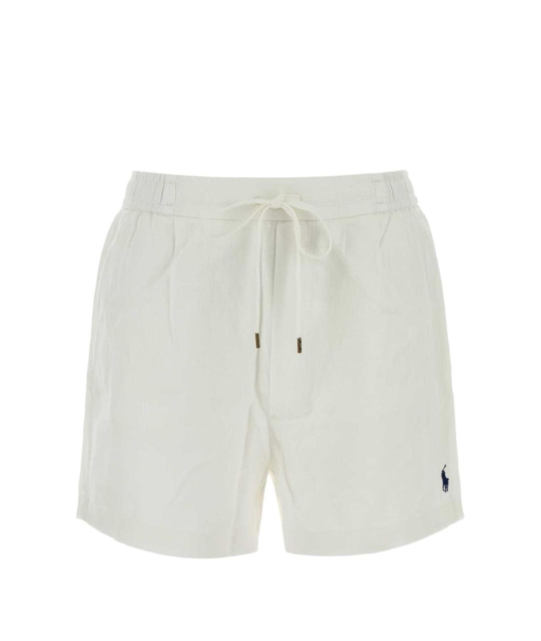POLO RALPH LAUREN Белые льняные шорты, фото 1