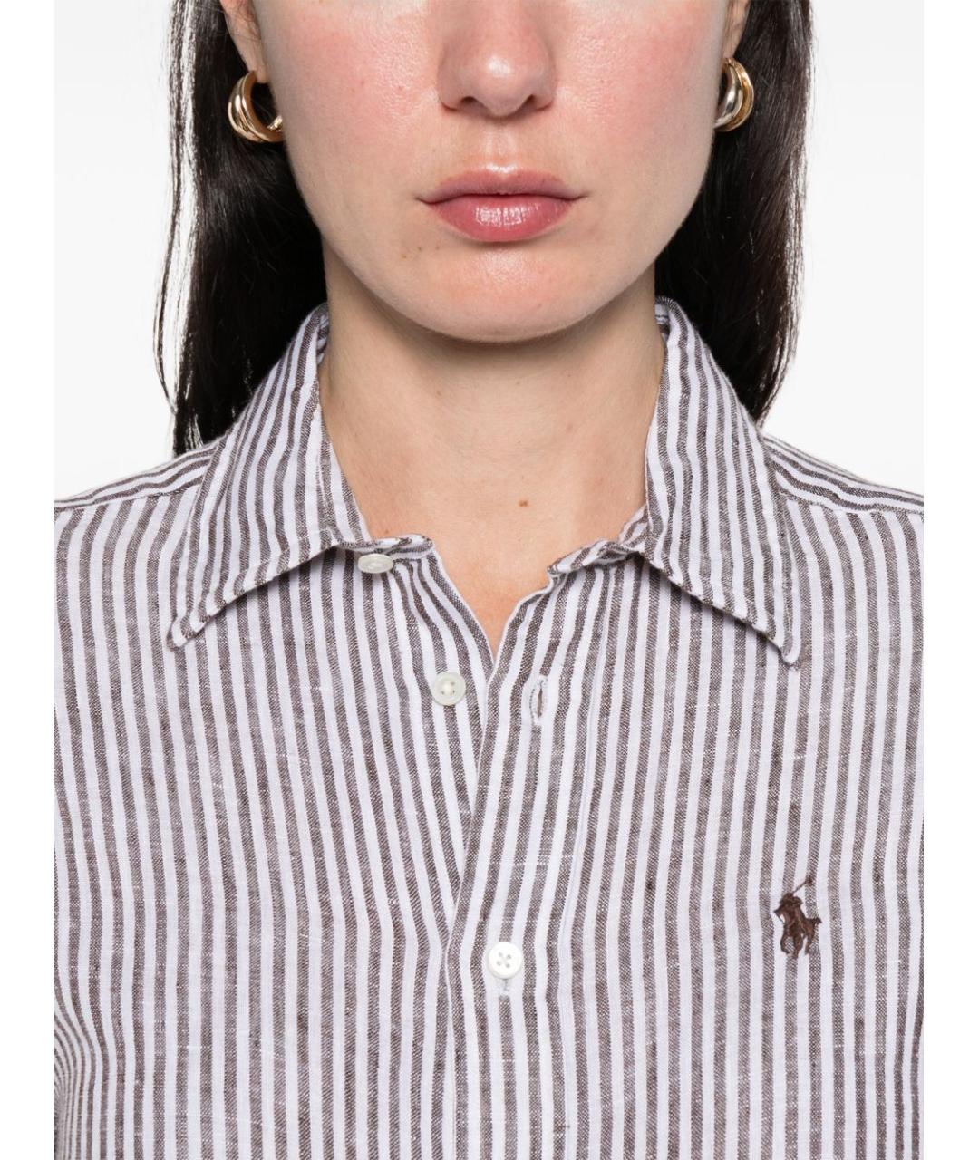 POLO RALPH LAUREN Белая льняная рубашка, фото 4