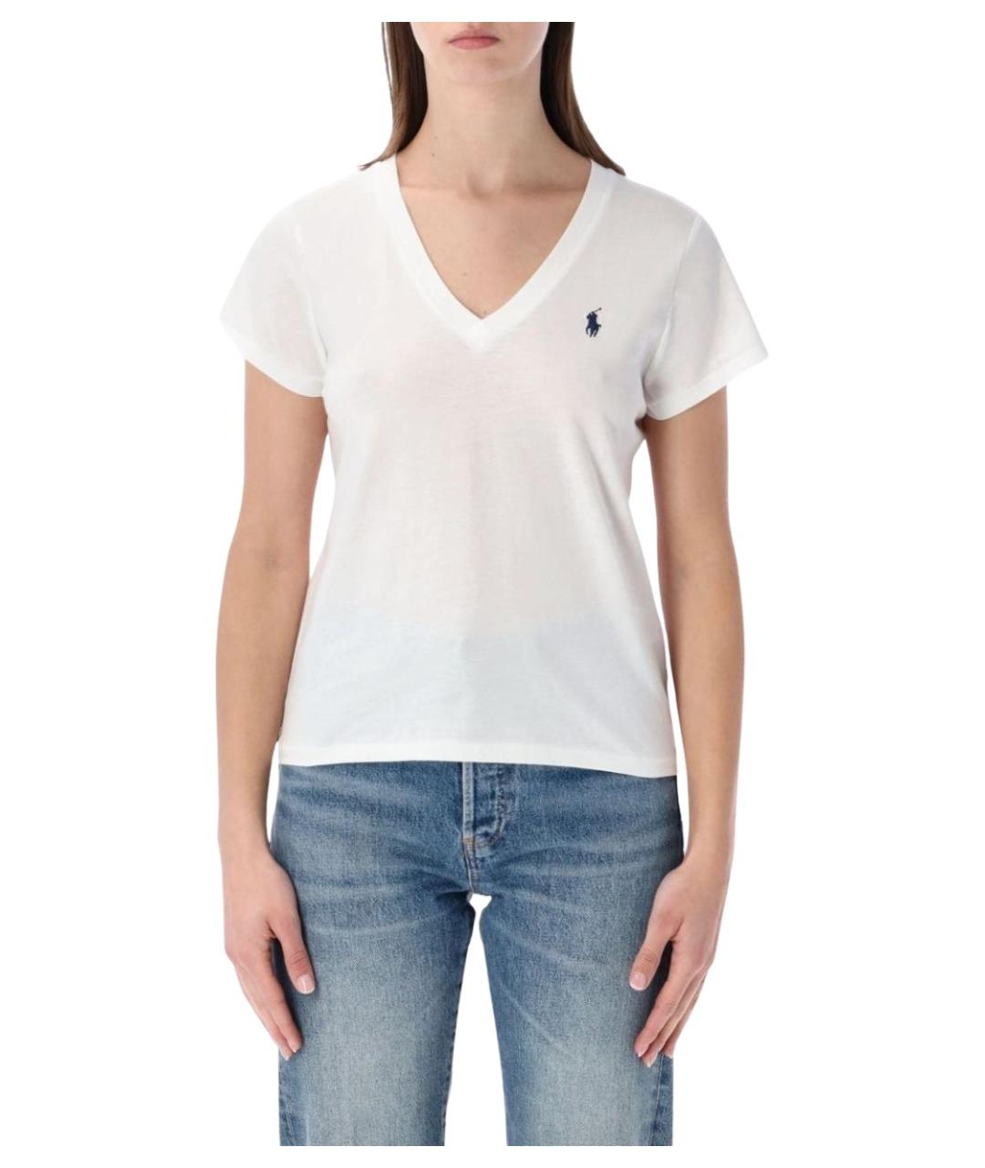 POLO RALPH LAUREN Белая хлопковая футболка, фото 1