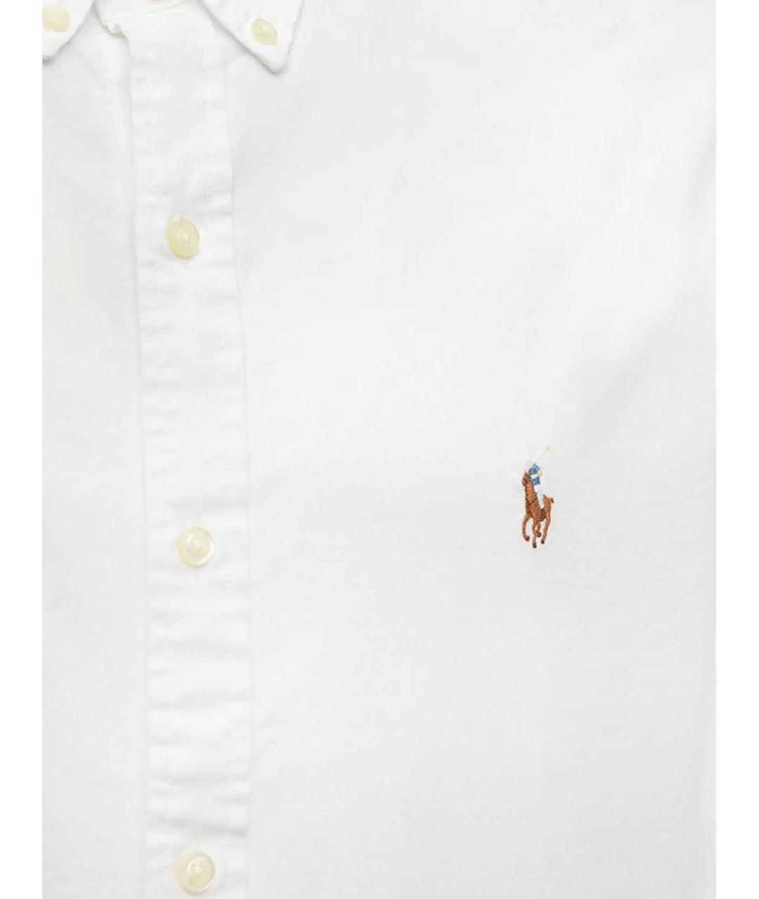 POLO RALPH LAUREN Белая хлопковая классическая рубашка, фото 2