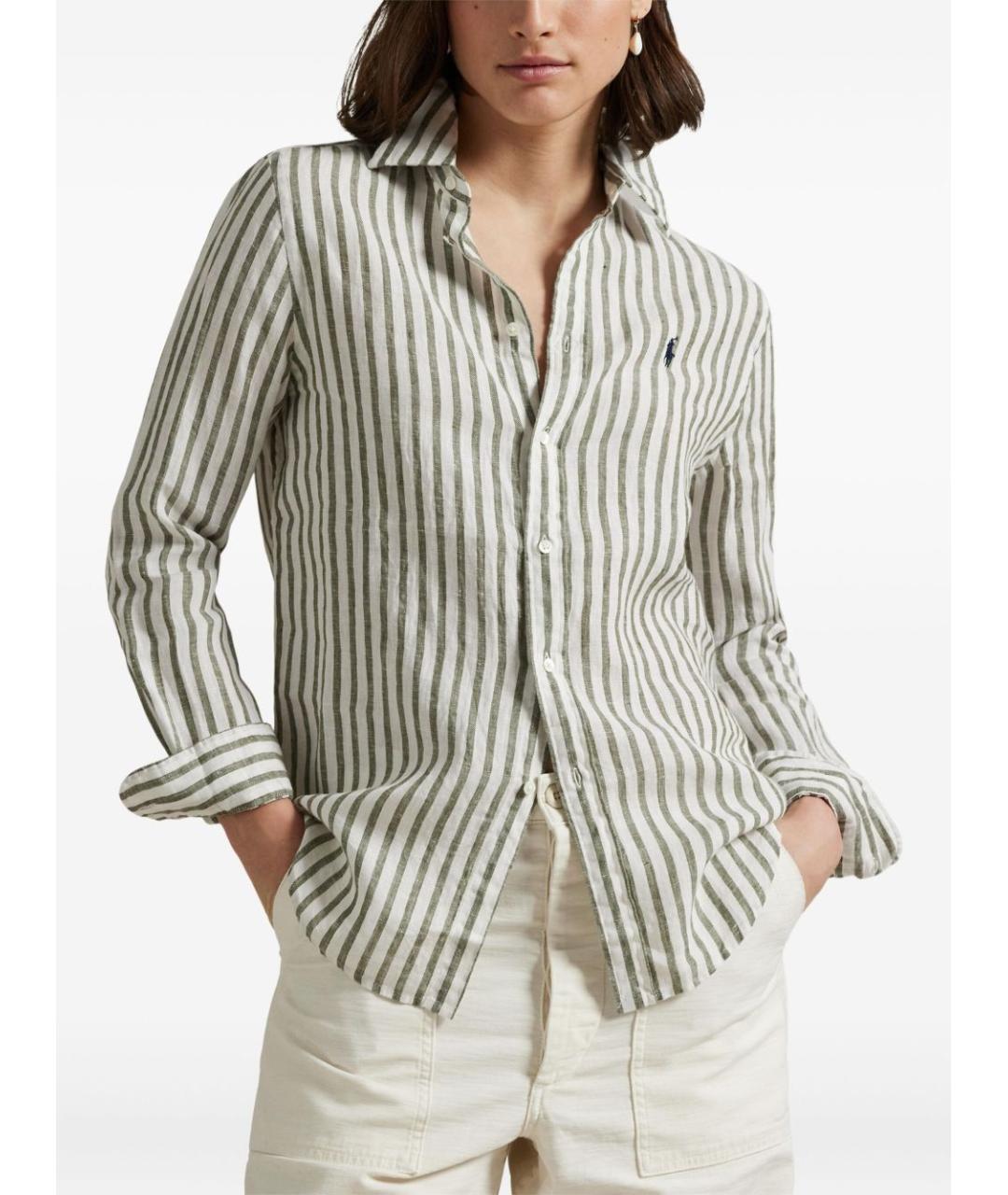 POLO RALPH LAUREN Мульти льняная рубашка, фото 2