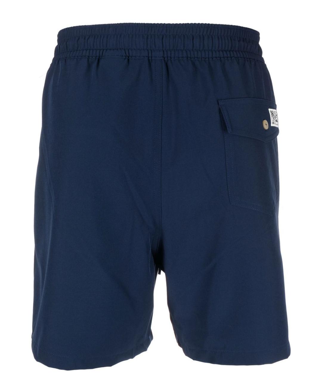 POLO RALPH LAUREN Синие полиэстеровые шорты, фото 3