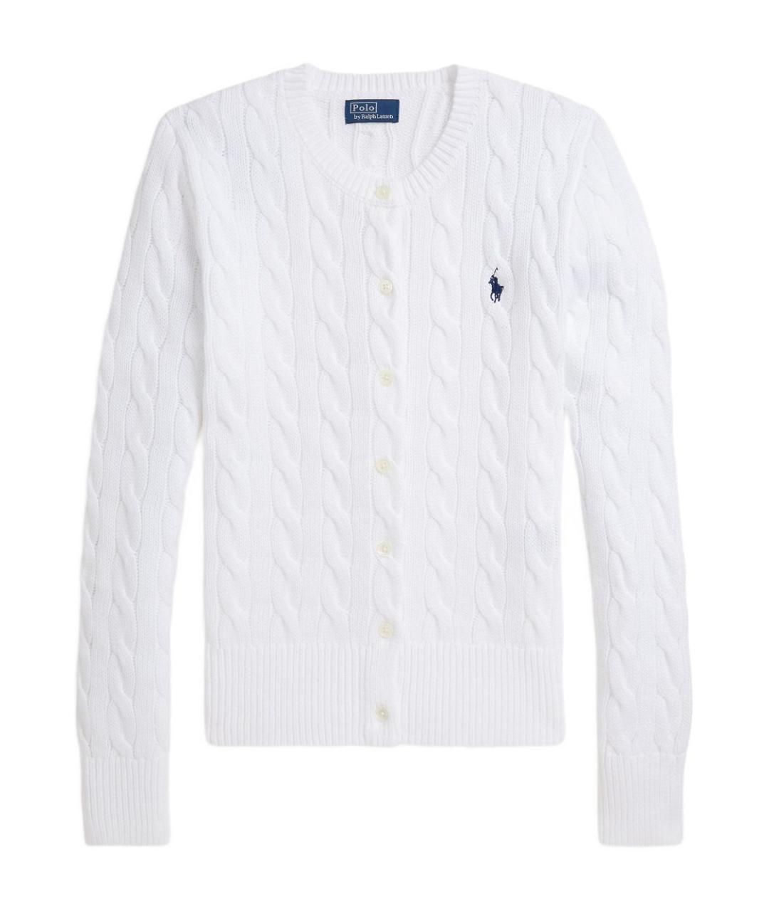 POLO RALPH LAUREN Белый хлопковый кардиган, фото 1