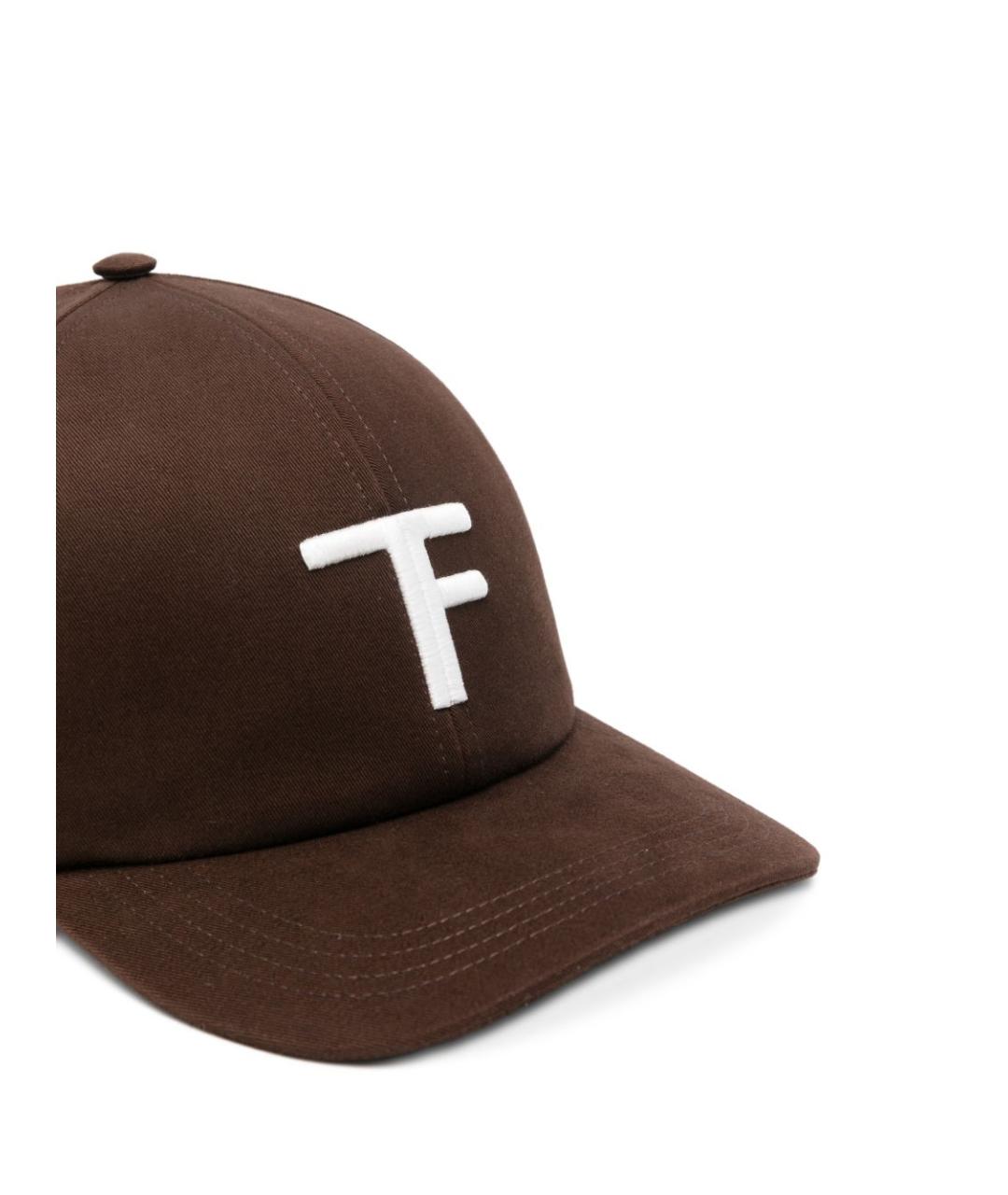 TOM FORD Коричневая хлопковая кепка/бейсболка, фото 3