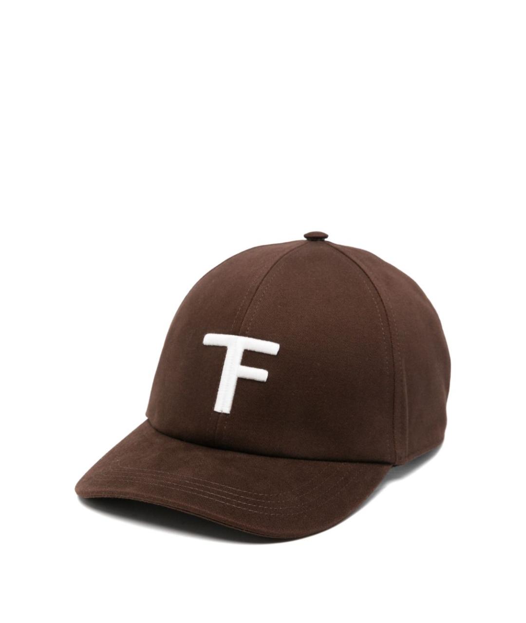 TOM FORD Коричневая хлопковая кепка/бейсболка, фото 1