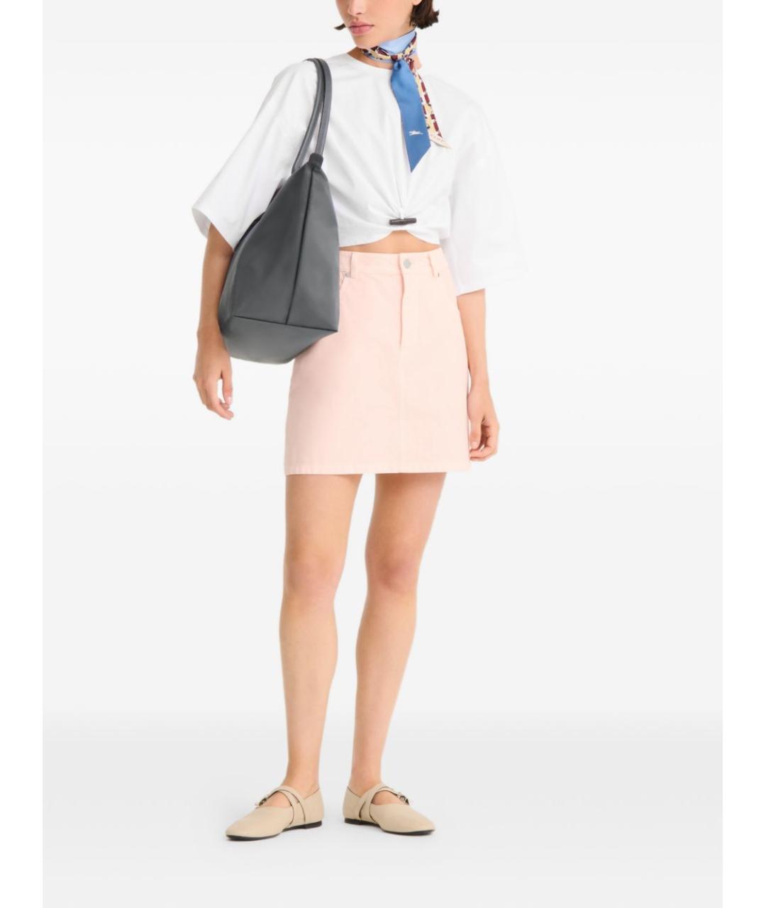 LONGCHAMP Серая тканевая сумка тоут, фото 3