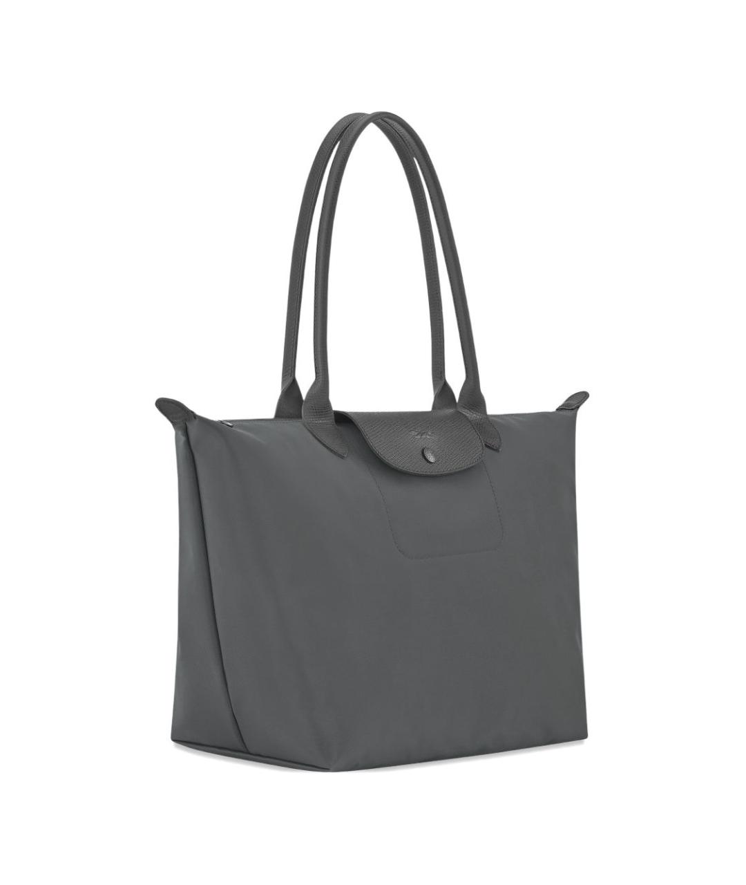 LONGCHAMP Серая тканевая сумка тоут, фото 2