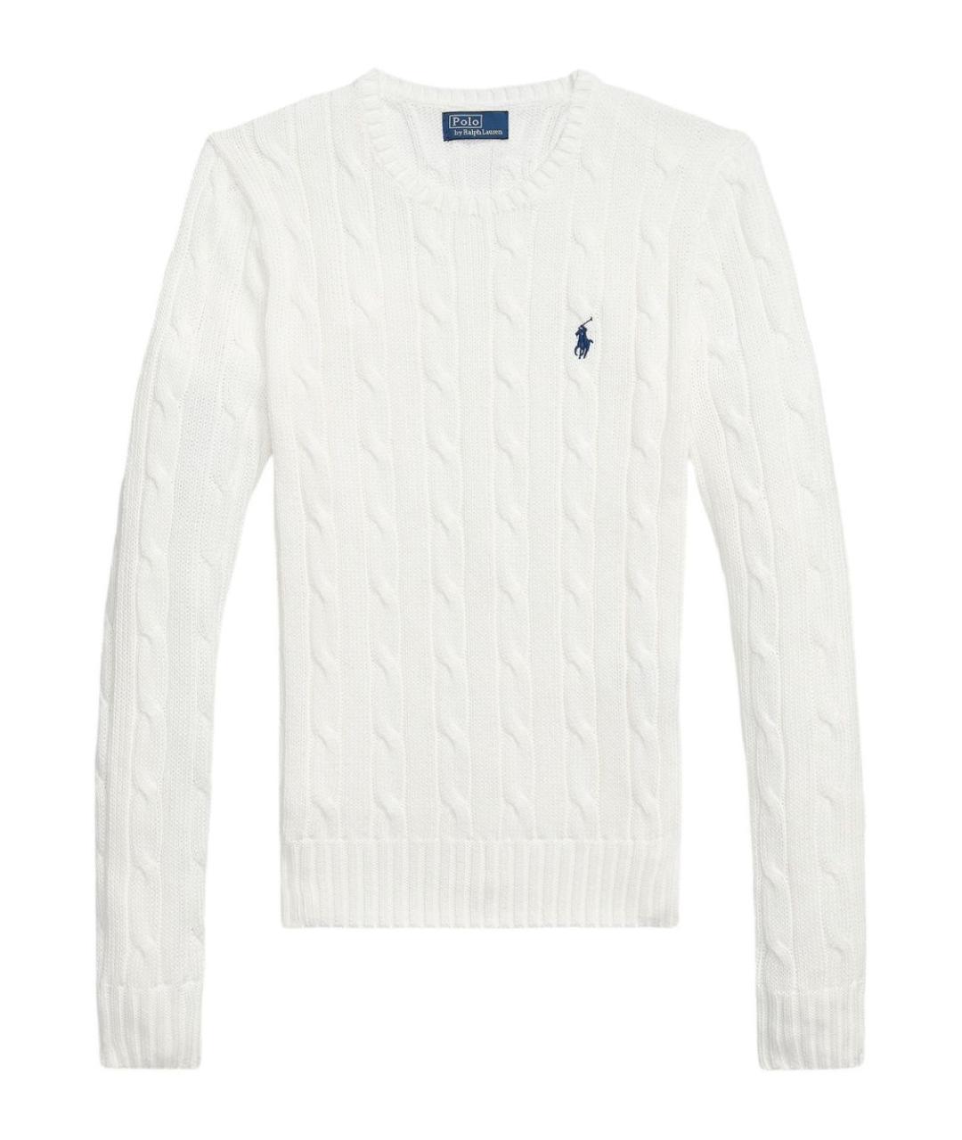 POLO RALPH LAUREN Белый хлопковый джемпер / свитер, фото 1