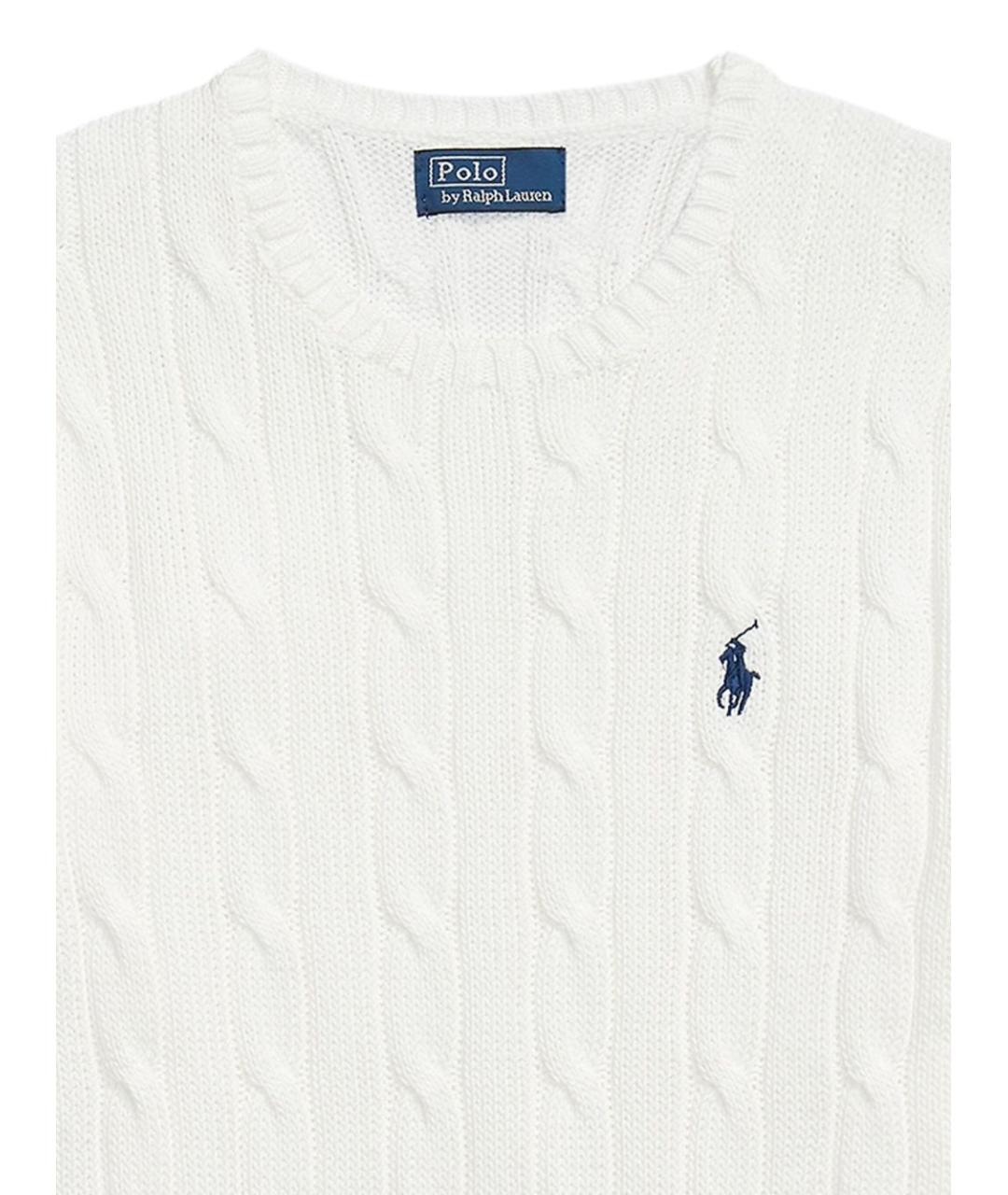 POLO RALPH LAUREN Белый хлопковый джемпер / свитер, фото 2