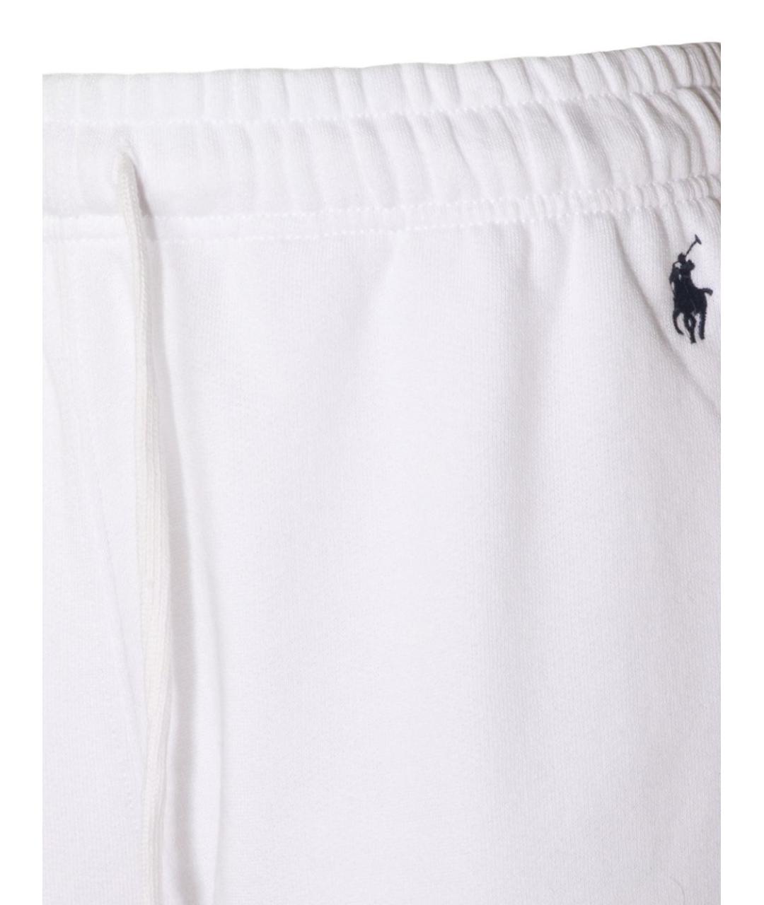 POLO RALPH LAUREN Белые хлопковые спортивные брюки и шорты, фото 2