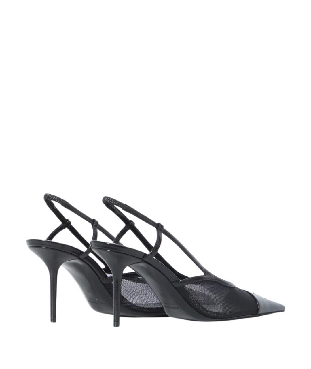 SAINT LAURENT Черные текстильные туфли, фото 3