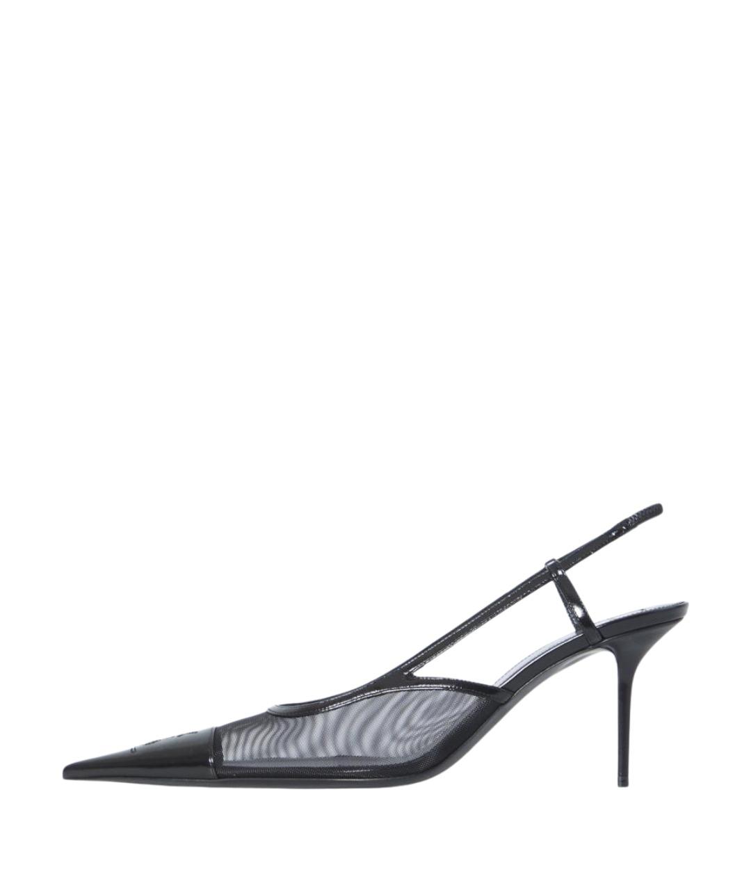 SAINT LAURENT Черные текстильные туфли, фото 4