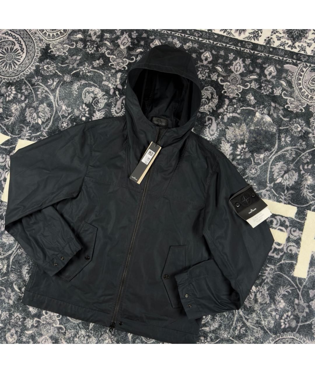 STONE ISLAND Черная хлопковая куртка, фото 2