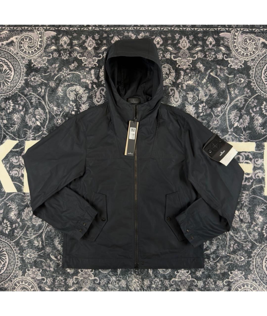 STONE ISLAND Черная хлопковая куртка, фото 6