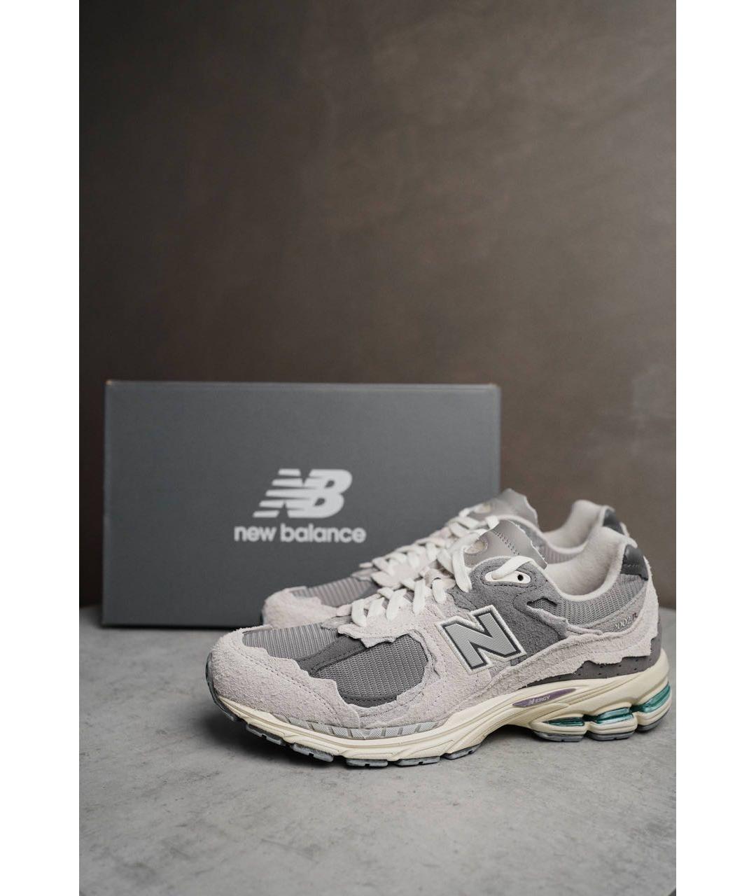 NEW BALANCE Серые замшевые низкие кроссовки / кеды, фото 3