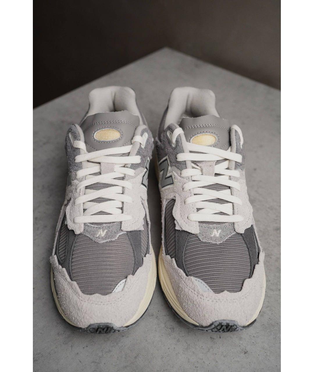 NEW BALANCE Серые замшевые низкие кроссовки / кеды, фото 2