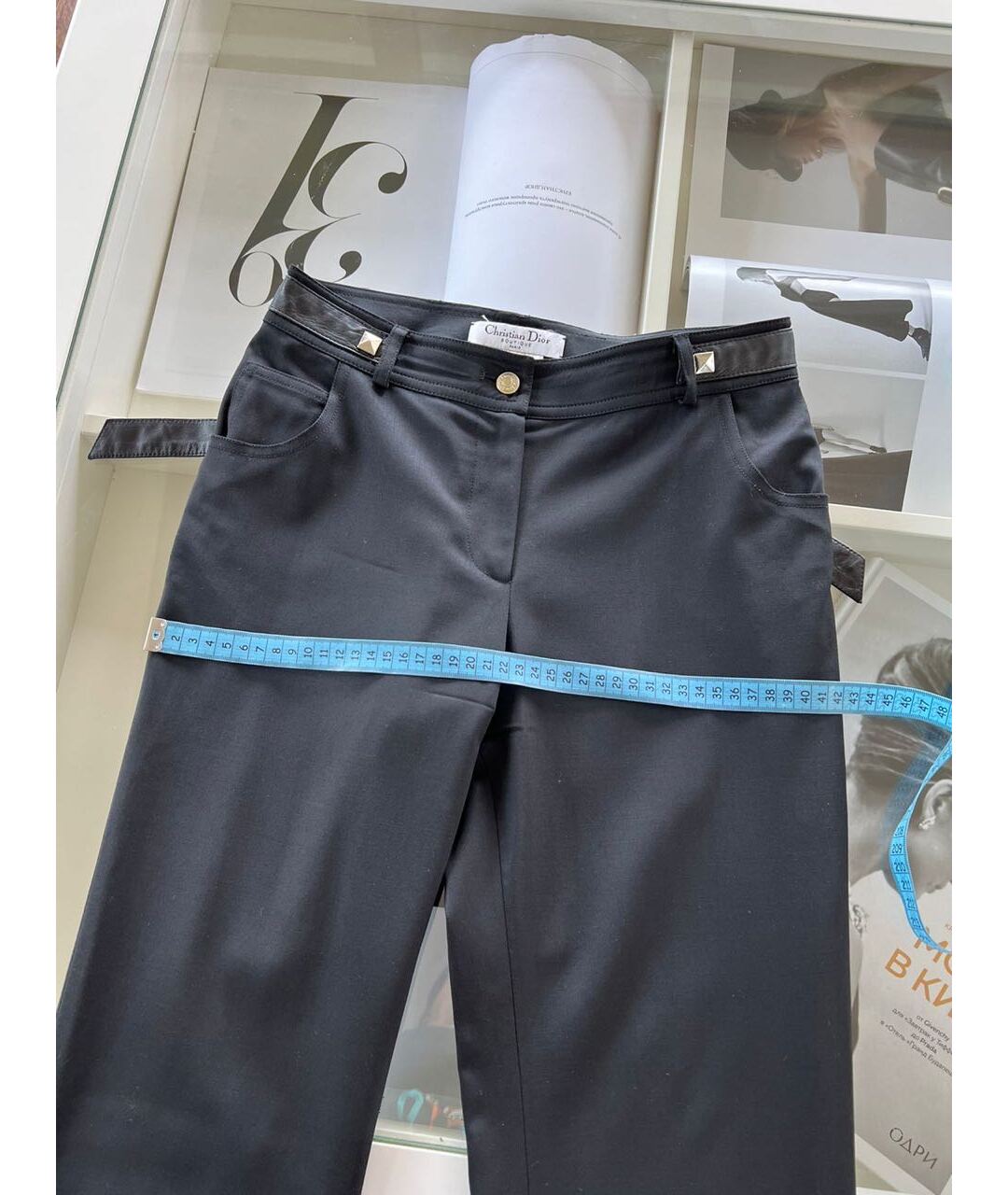 CHRISTIAN DIOR PRE-OWNED Черные брюки широкие, фото 6