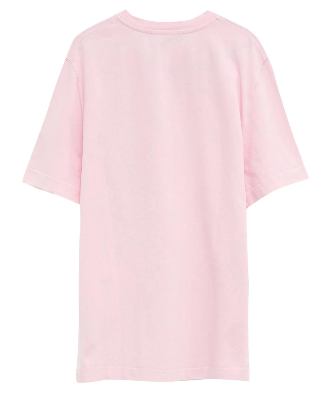 JACQUEMUS Розовая хлопковая футболка, фото 2