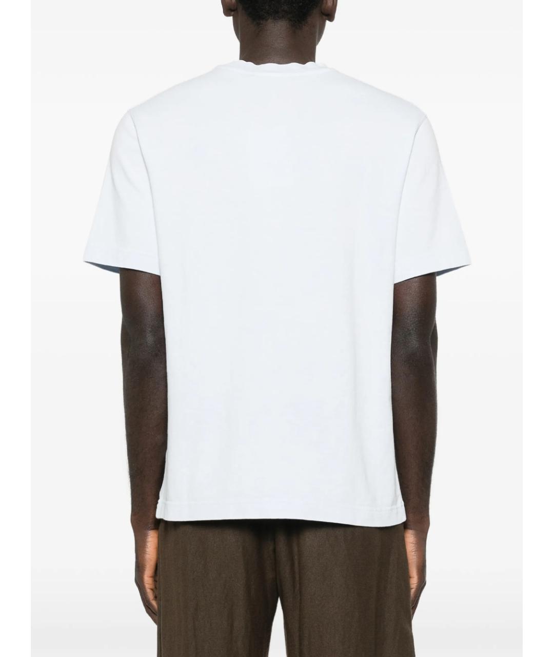 JACQUEMUS Голубая хлопковая футболка, фото 4