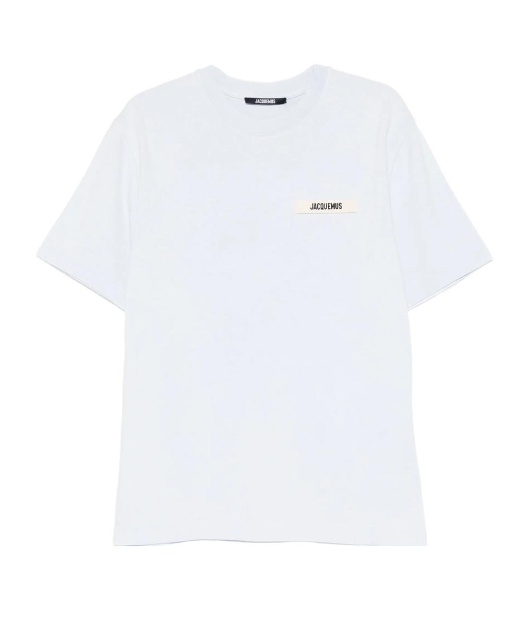 JACQUEMUS Голубая хлопковая футболка, фото 1