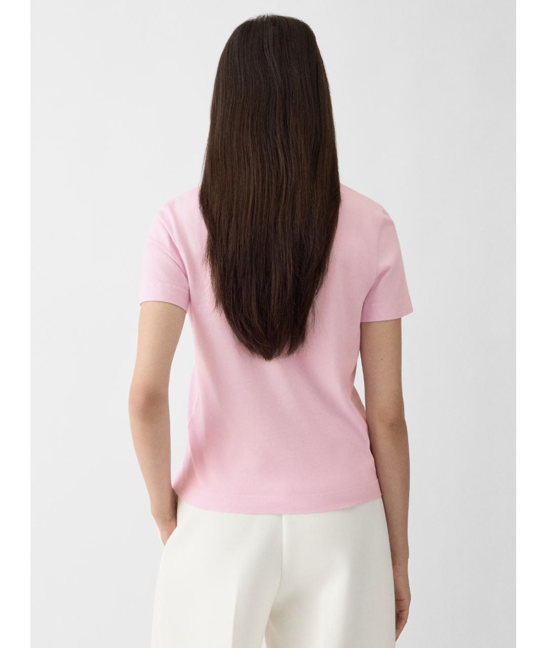 JACQUEMUS Розовая хлопковая футболка, фото 3