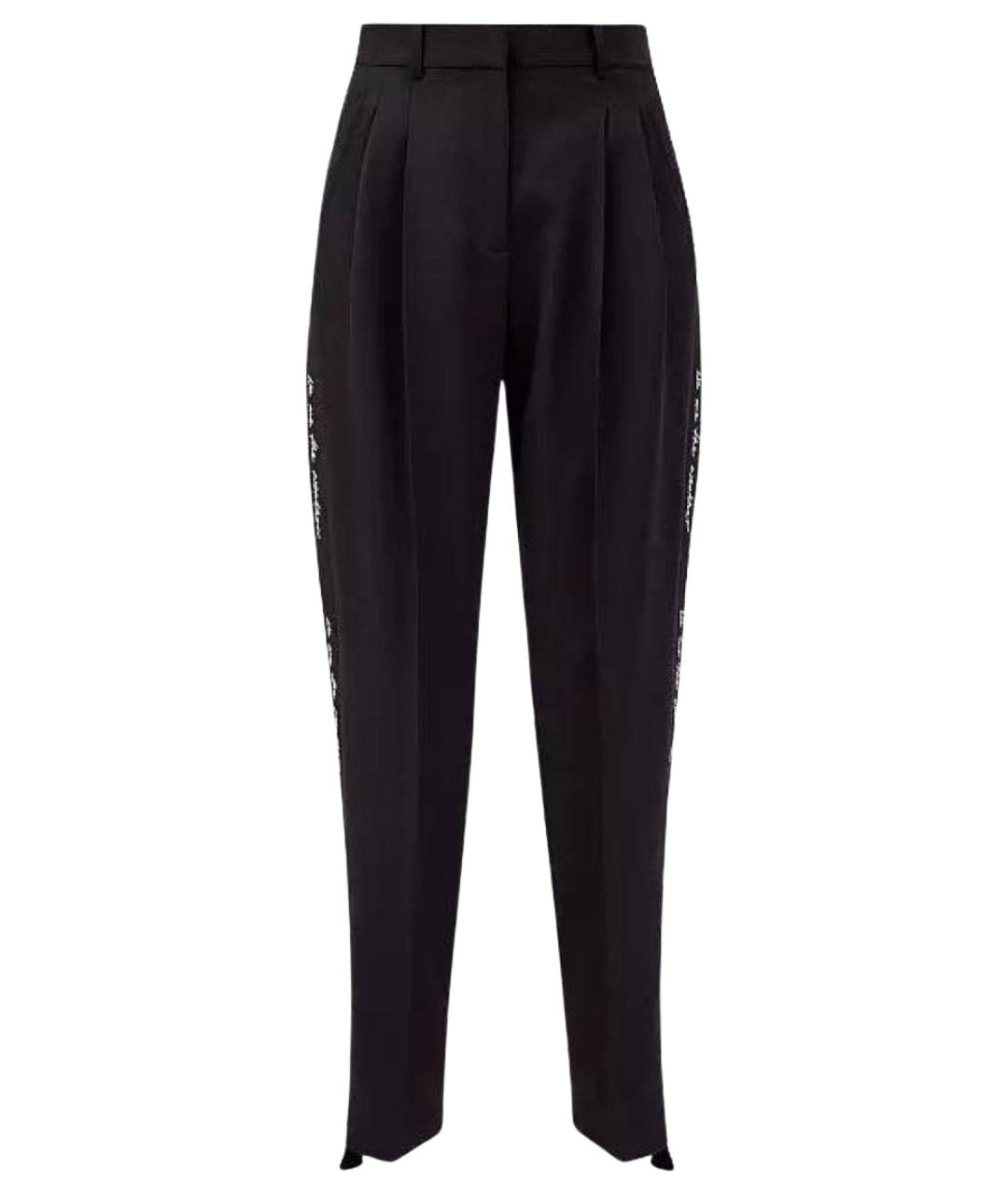 STELLA MCCARTNEY Черные шерстяные прямые брюки, фото 1