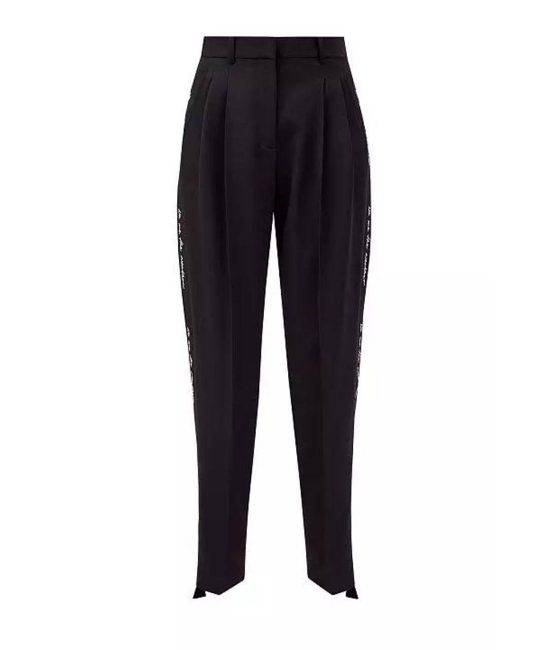 STELLA MCCARTNEY Черные шерстяные прямые брюки, фото 7