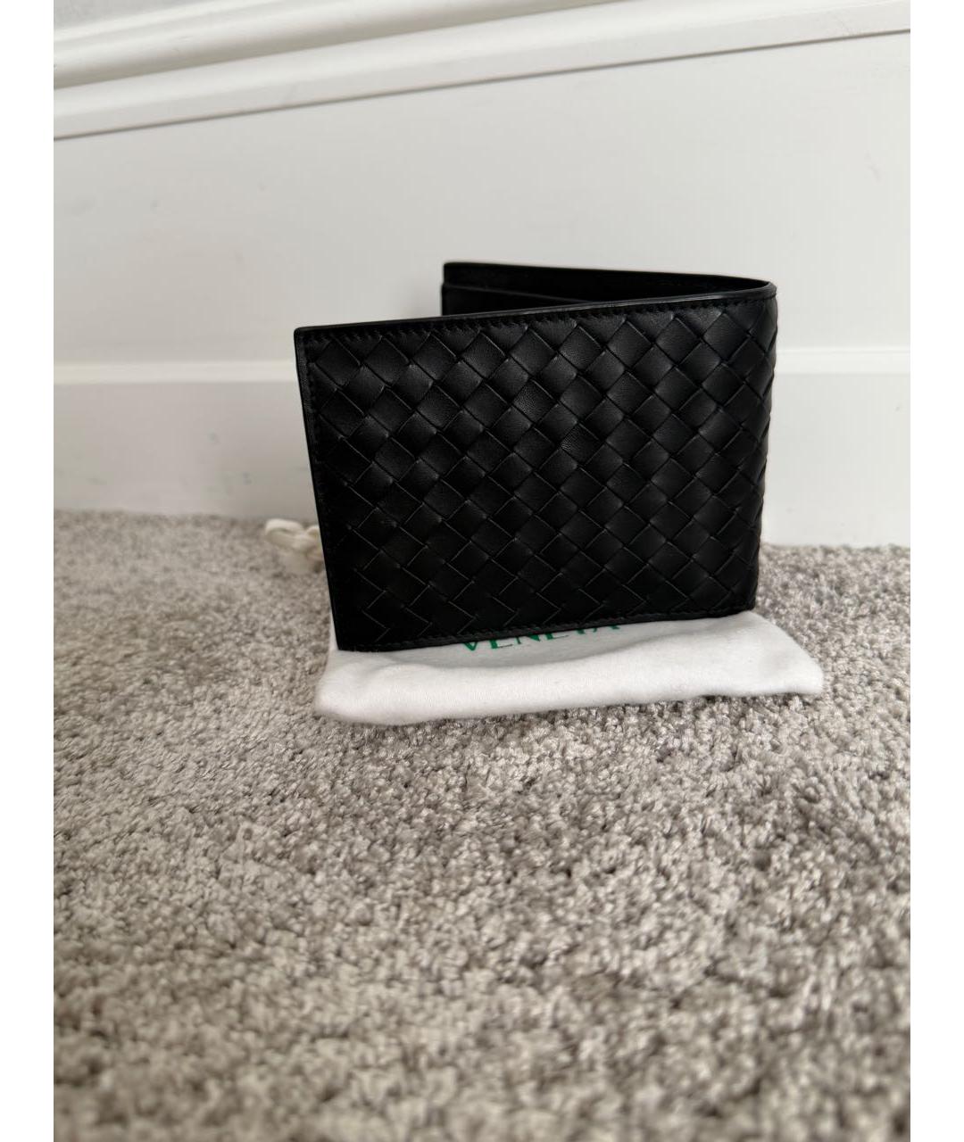 BOTTEGA VENETA Черный кожаный кошелек, фото 2