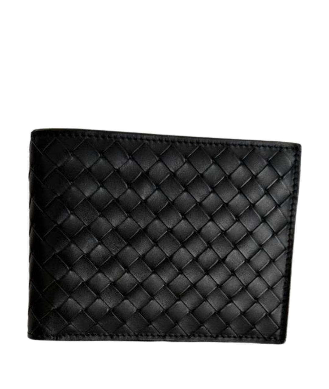 BOTTEGA VENETA Черный кожаный кошелек, фото 1