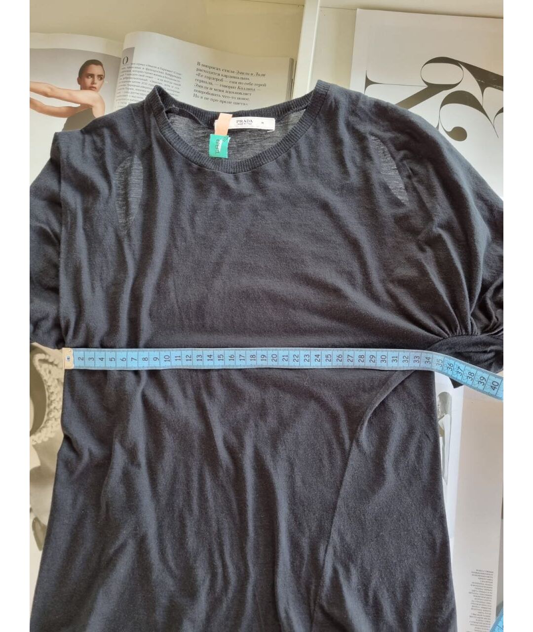 PRADA Черная футболка, фото 7