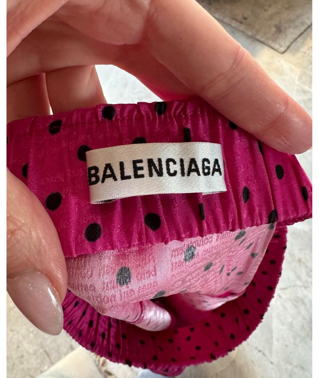 BALENCIAGA Фуксия шелковая юбка макси, фото 6