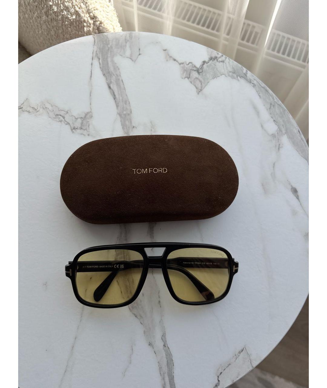 TOM FORD Черные пластиковые солнцезащитные очки, фото 5
