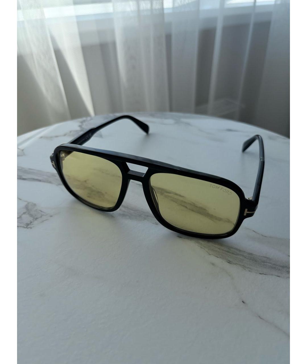 TOM FORD Черные пластиковые солнцезащитные очки, фото 2