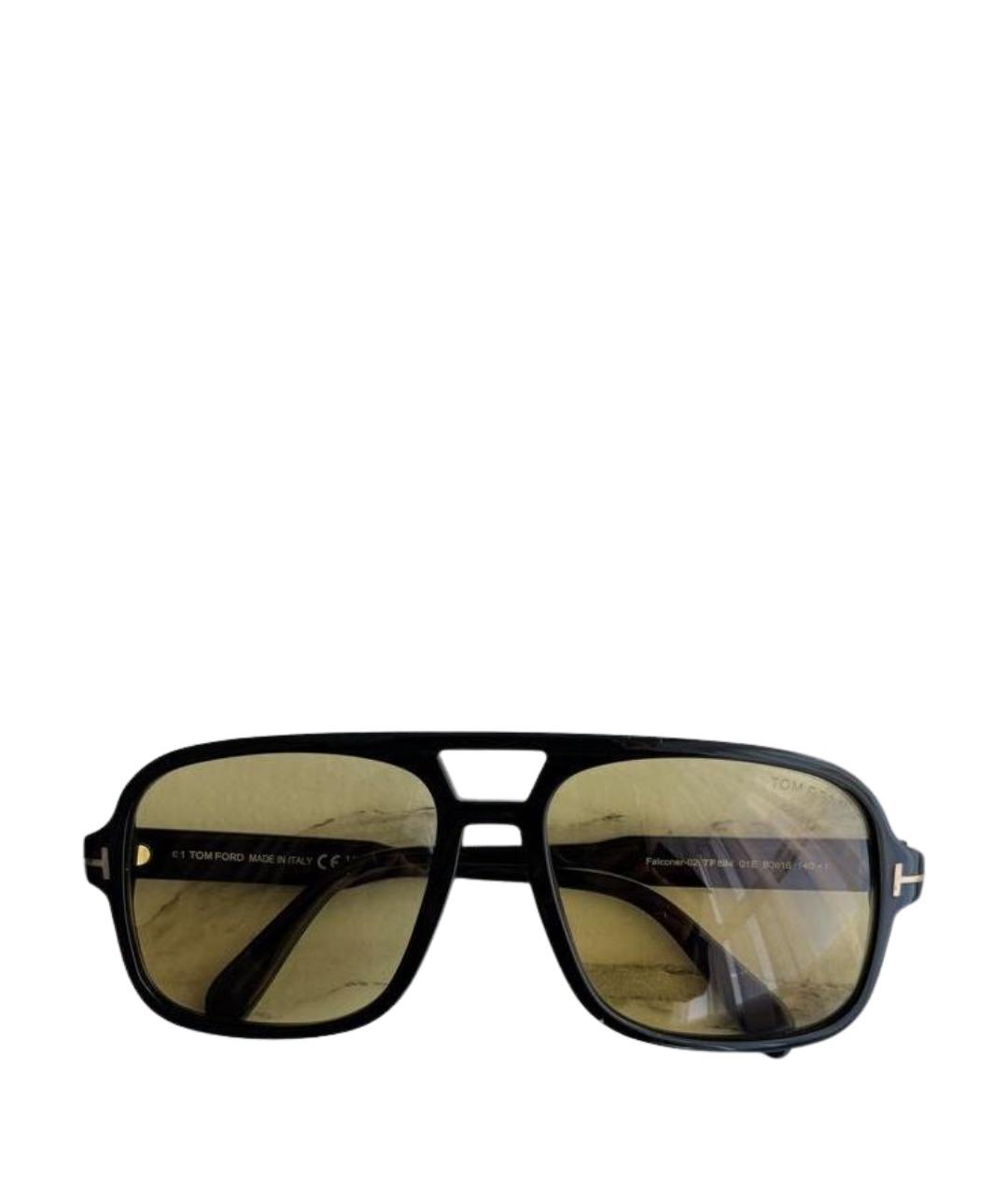 TOM FORD Черные пластиковые солнцезащитные очки, фото 1